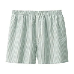 Boxers à ouverture frontale en pur coton pour homme