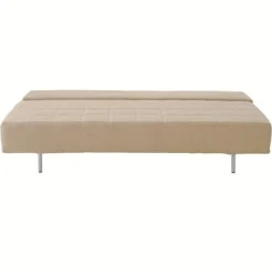 Canapé convertible 2 places en lin naturel beige (Dont Eco‐part 8,50 €)