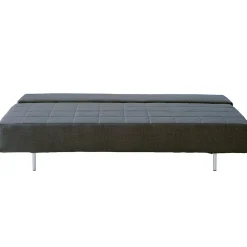 Canapé convertible 2 places en coton chiné anthracite (Dont Eco‐part. 8,50 €)