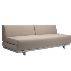 Canapé convertible 2 places en coton beige