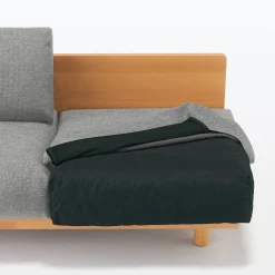 Canapé en polyester tissé sans accoudoirs ‐ 2 places, Gris