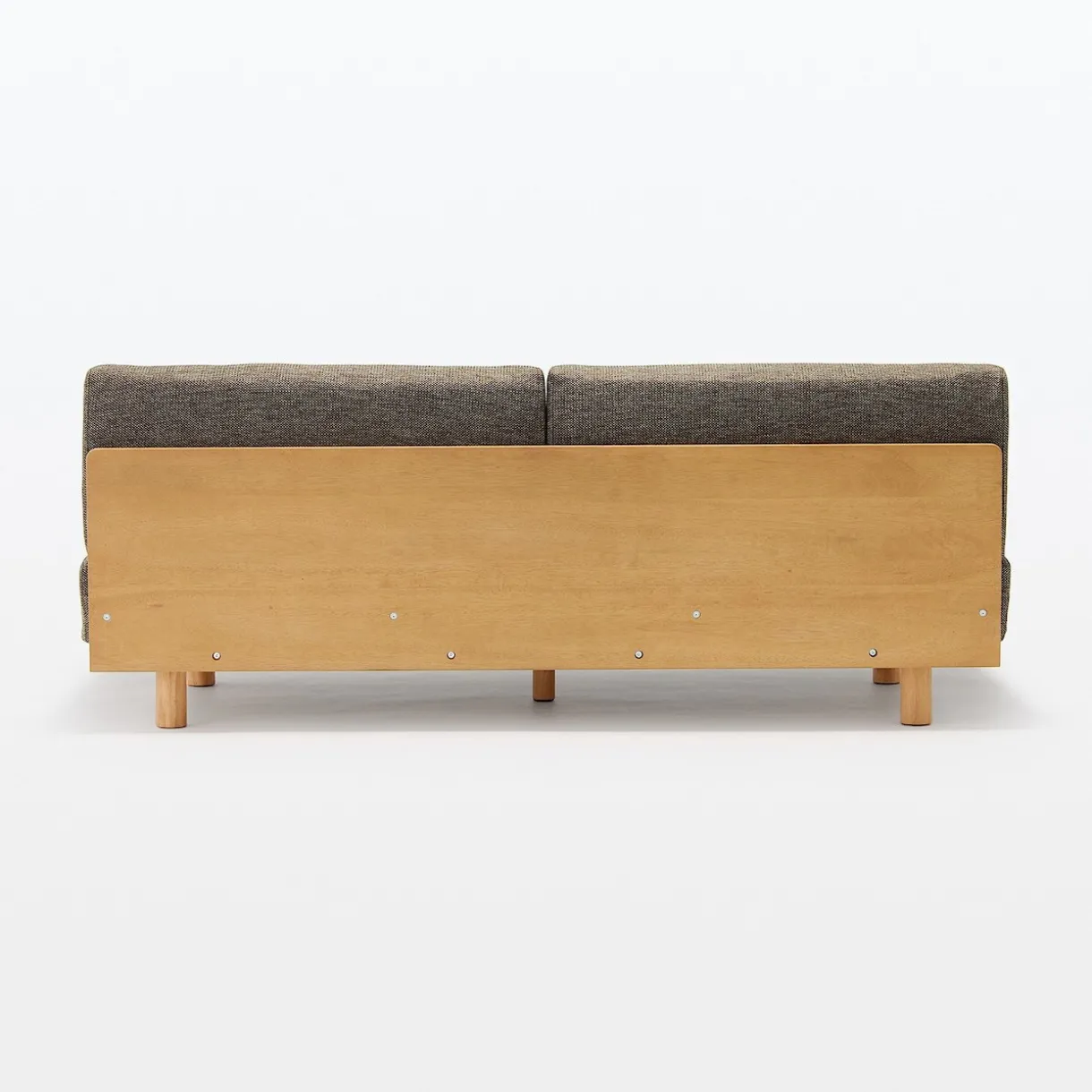 Canapé en polyester tissé sans accoudoirs ‐ 3 places, Marron