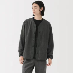 Cardigan en polaire de polyester recyclé pour homme