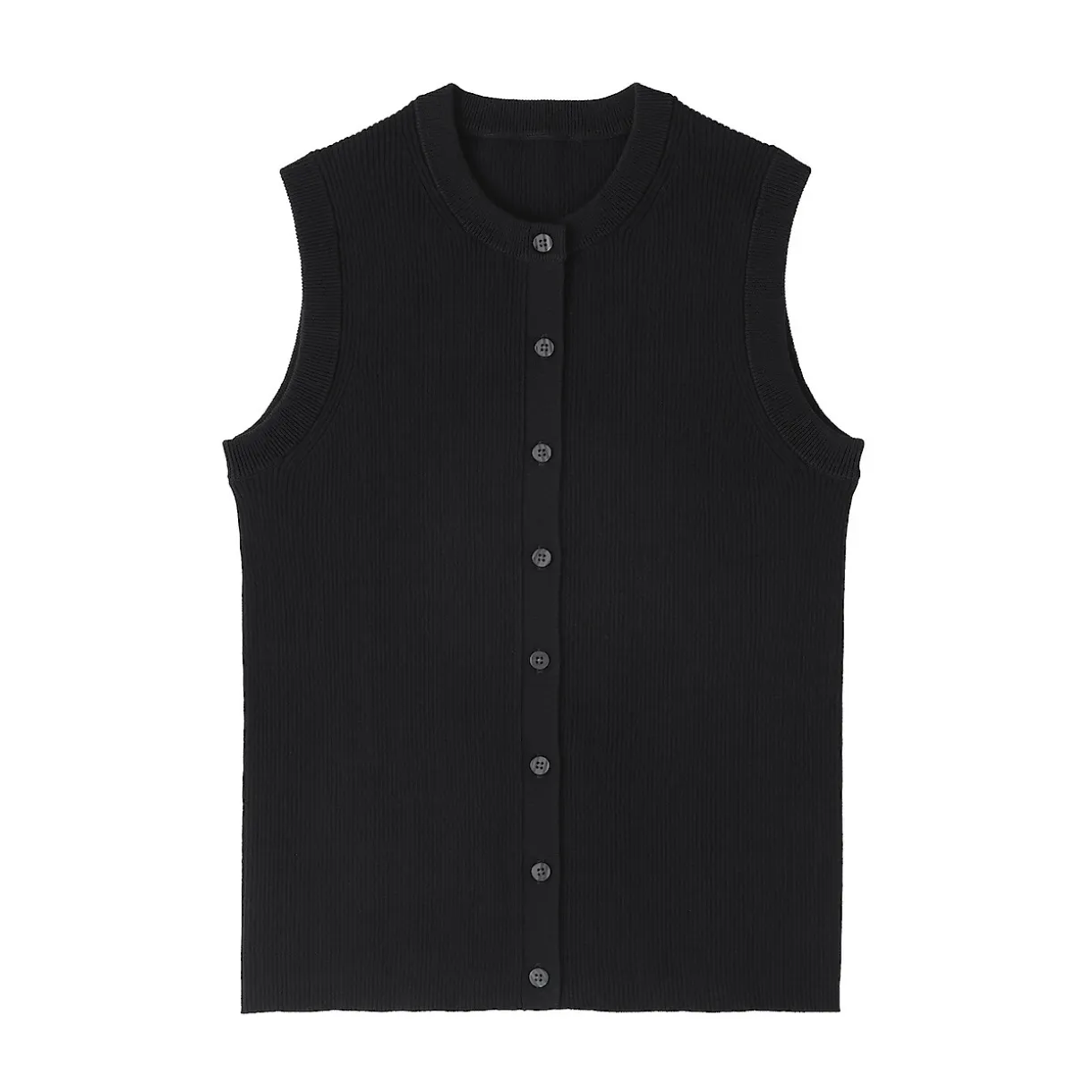 Cardigan sans manches en coton biologique hautement torsadé pour femme