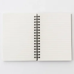 Carnet double spirale A6 en papier de grande qualité avec attache élastique