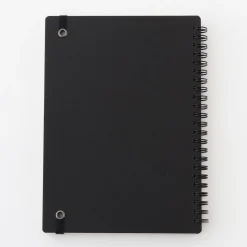 Carnet double spirale en papier de grande qualité avec attache élastique