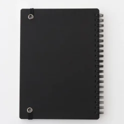 Carnet double spirale en papier de grande qualité avec attache élastique