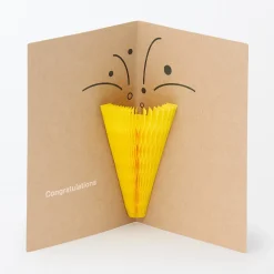 Carte pop‐up en papier alvéolé ‐ Cotillon
