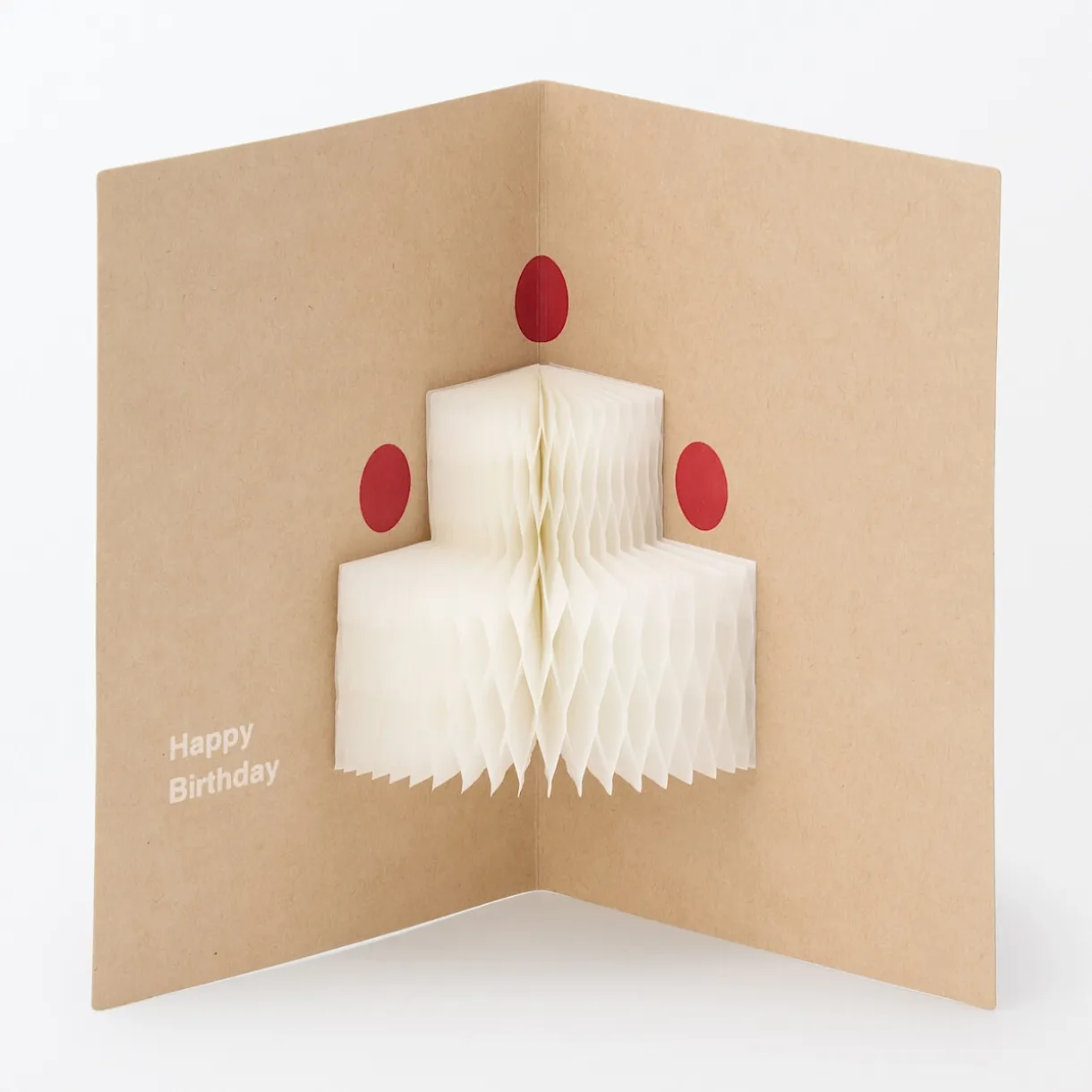 Carte pop‐up en papier alvéolé ‐ Gâteau