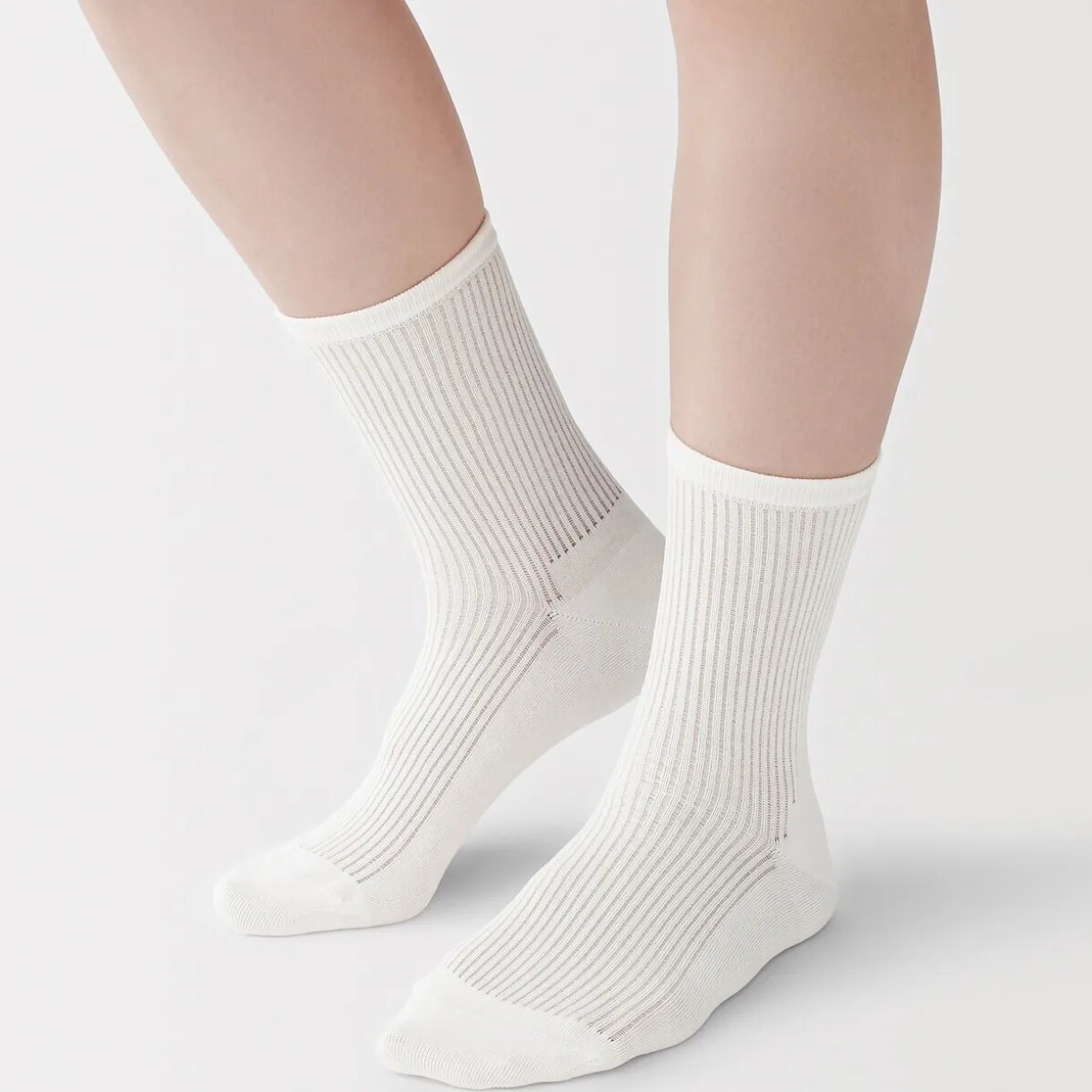 Chaussettes avec bord confortable et rayures pour femme