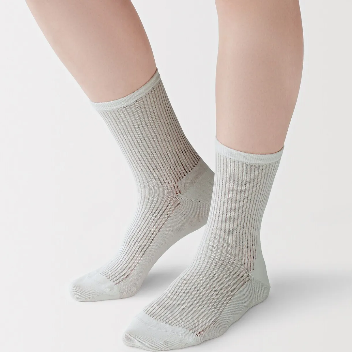 Chaussettes avec bord confortable et rayures pour femme