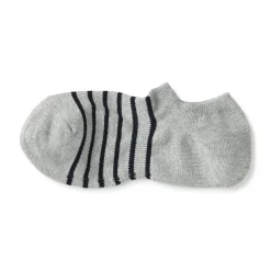 Chaussettes basses à angle droit pour homme ‐ Rayé