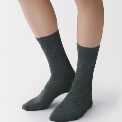 Chaussettes chic Argyle en coton mélangé pour homme