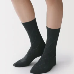 Chaussettes chic Argyle en coton mélangé pour homme