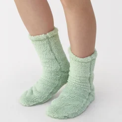 Chaussettes d'intérieur en polyester recyclé et molleton Boa pour femme