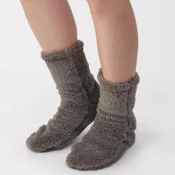 Chaussettes d'intérieur en polyester recyclé et molleton Boa pour femme