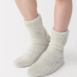 Chaussettes d'intérieur en polyester recyclé et molleton Boa pour homme