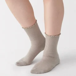 Chaussettes en modal mélangé à angle droit avec bord confortable pour femme