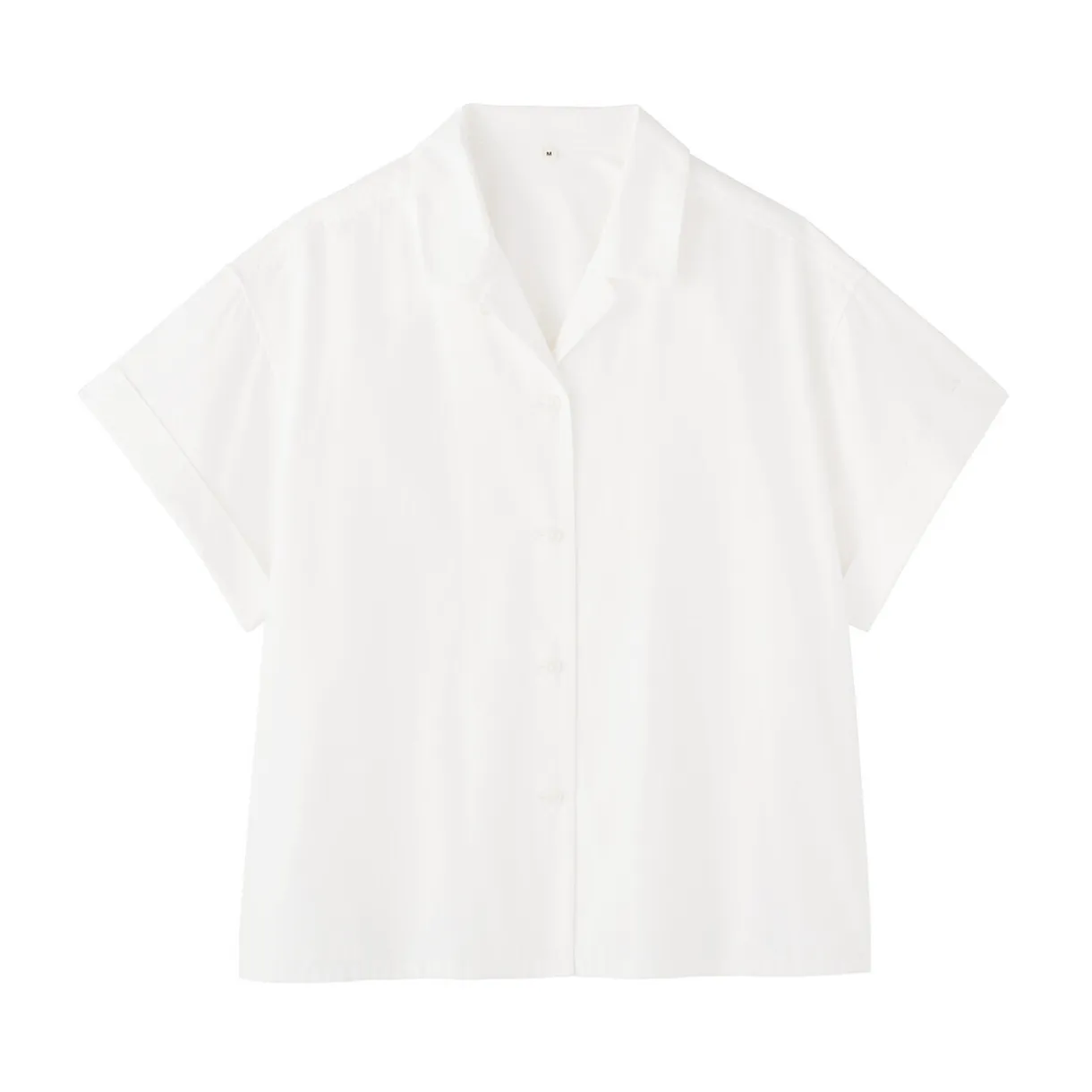 Chemise à manches courtes en popeline de coton biologique pour femme