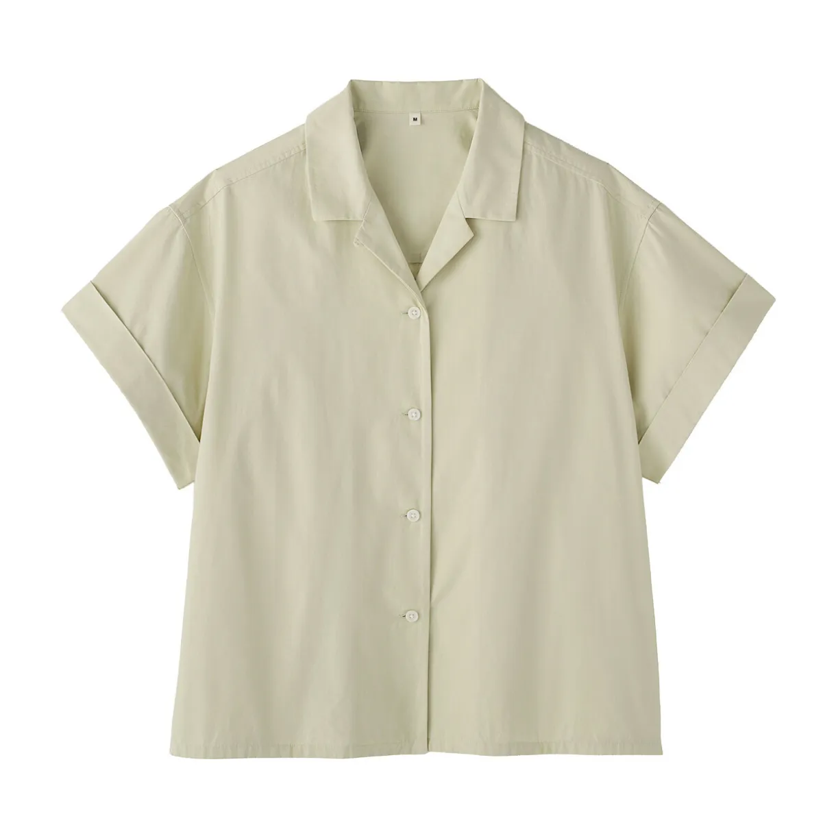 Chemise à manches courtes en popeline de coton biologique pour femme
