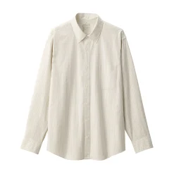 Chemise à manches longues en coton lavé homme