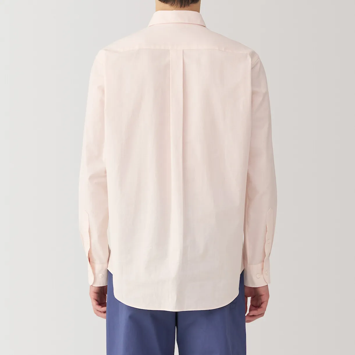 Chemise à manches longues en coton lavé homme