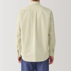 Chemise à manches longues en coton lavé homme