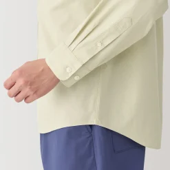 Chemise à manches longues en coton lavé homme
