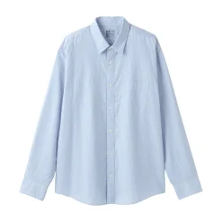 Chemise à manches longues en coton lavé homme
