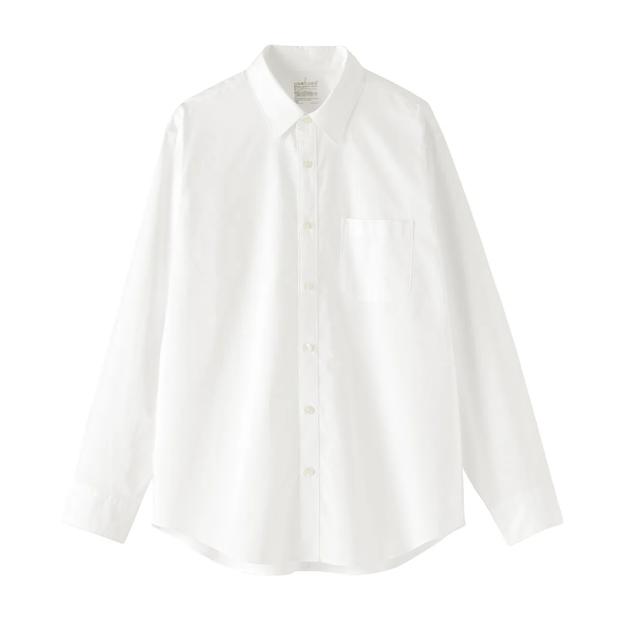 Chemise à manches longues en coton lavé homme