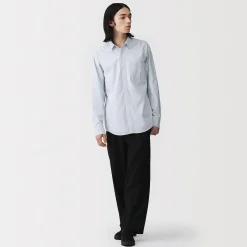 Chemise à manches longues en coton lavé homme