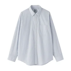 Chemise à manches longues en coton lavé homme