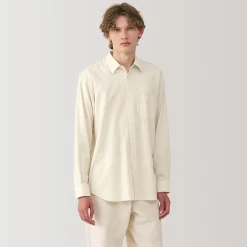 Chemise en coton brossé pour homme