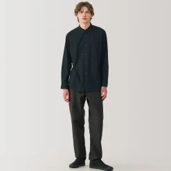 Chemise en coton brossé pour homme