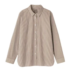 Chemise en coton délavé à mailles larges pour femme