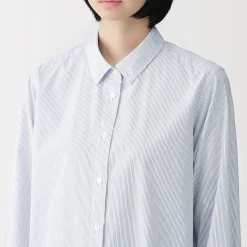 Chemise en coton délavé à mailles larges pour femme