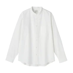 Chemise en coton Oxford lavé col officier pour homme
