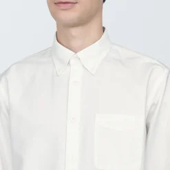 Chemise en coton Oxford lavé col boutonné homme