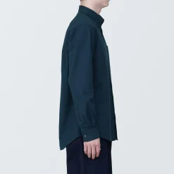 Chemise en coton Oxford lavé col boutonné homme