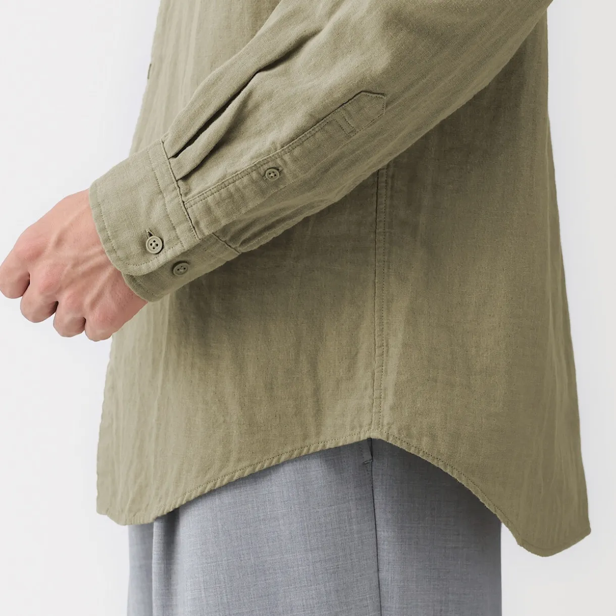 Chemise en double gaze en mélange de kapok pour homme