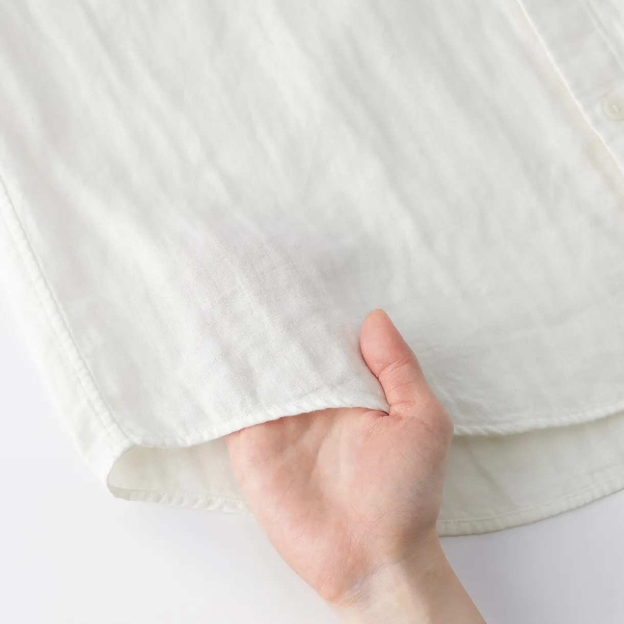 Chemise en double gaze en mélange de kapok pour homme