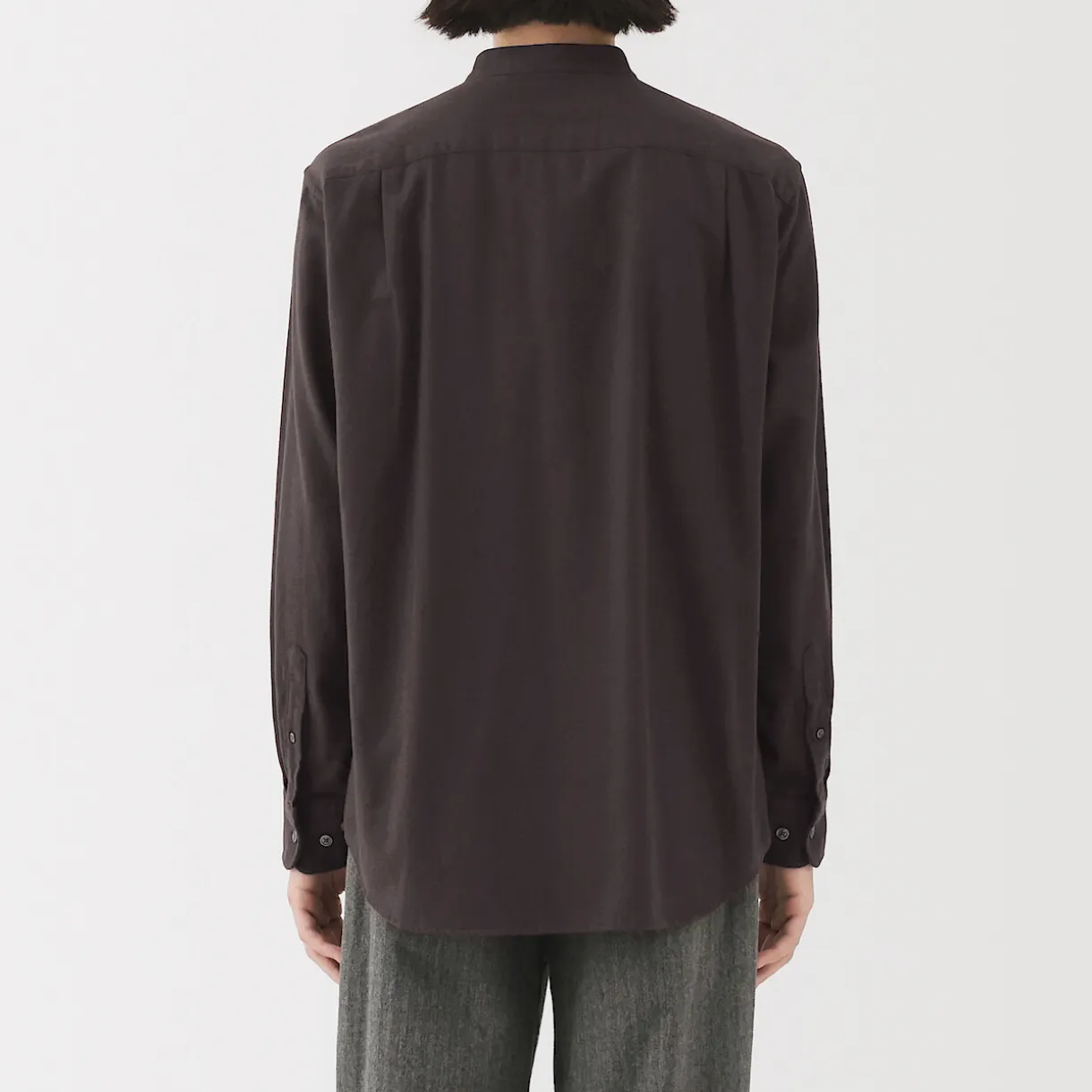 Chemise en flanelle col officier pour homme