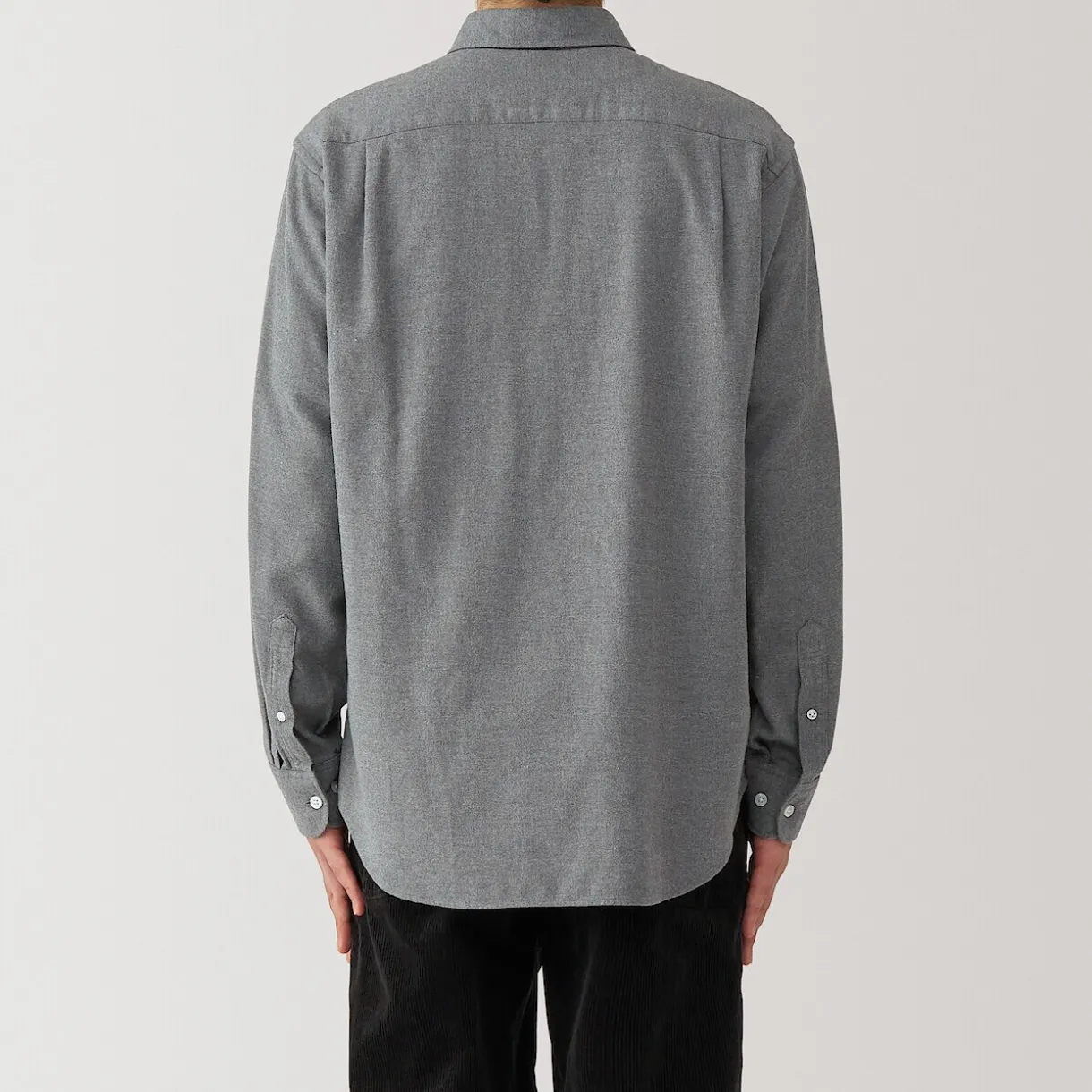 Chemise en flanelle col officier pour homme