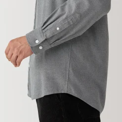 Chemise en flanelle col officier pour homme