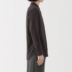 Chemise en flanelle col officier pour homme