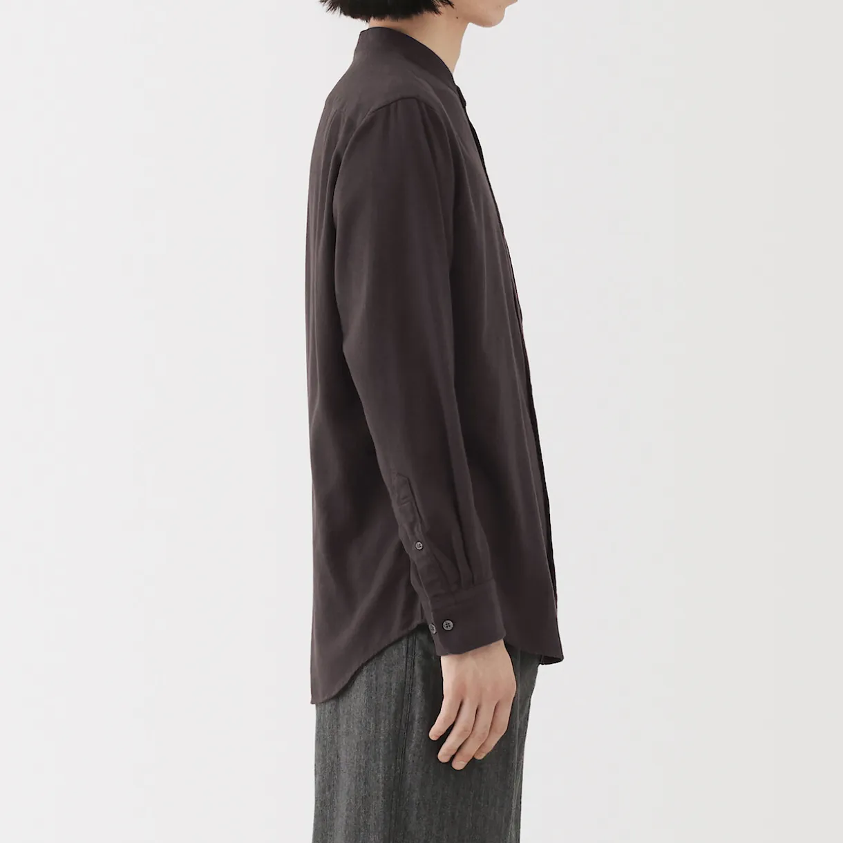 Chemise en flanelle col officier pour homme