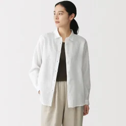 Chemise en lin lavé pour femme