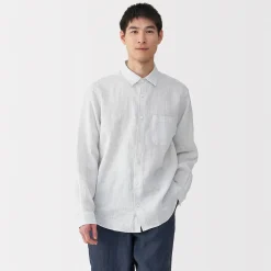 Chemise en lin lavé pour homme