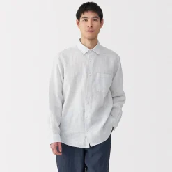 Chemise en lin lavé pour homme