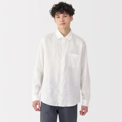 Chemise en lin lavé pour homme